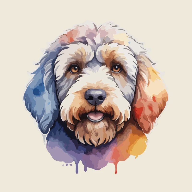 Labradoodle Chien Mignon Coloré