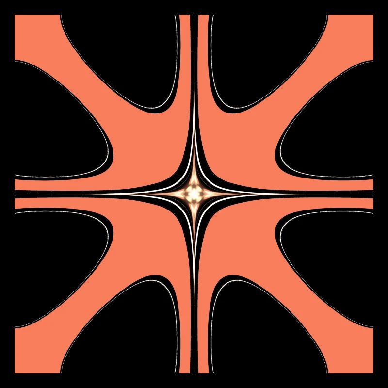 Abstract with a white pattern in the middle