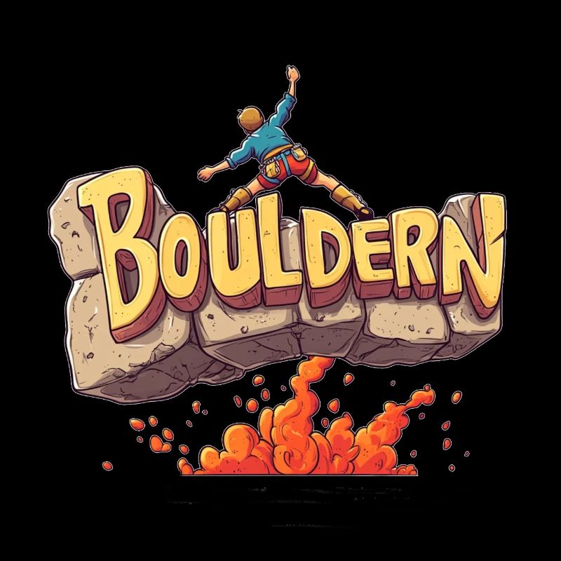 T-shirt de dessin animé d’escalade de bloc – Grimper avec style