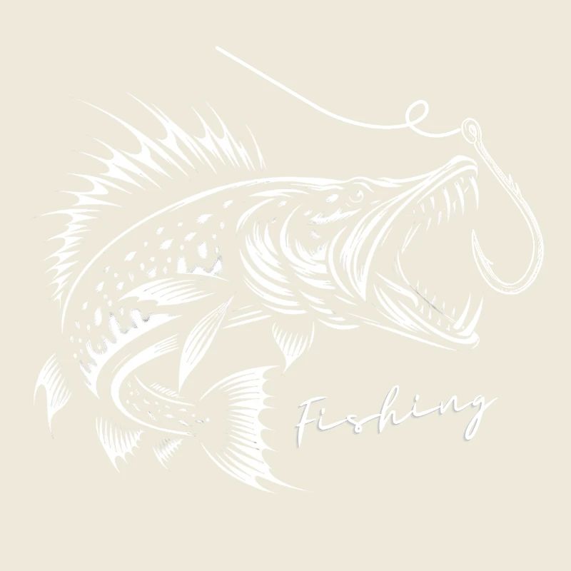 Pêche - Poisson - Pêche - avec hameçon