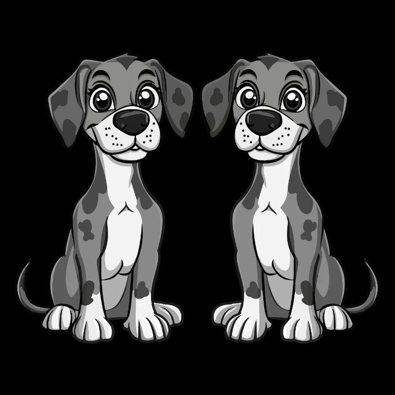 Great Dane Hund Comic