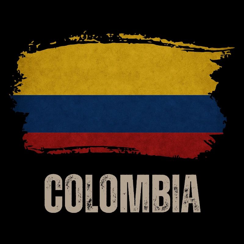 Vintage Colombie, drapeau de la Colombie