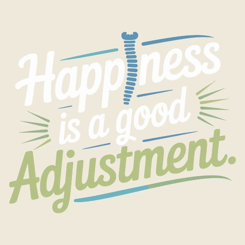 Chiropractor Happiness Is A Good Adjustment 