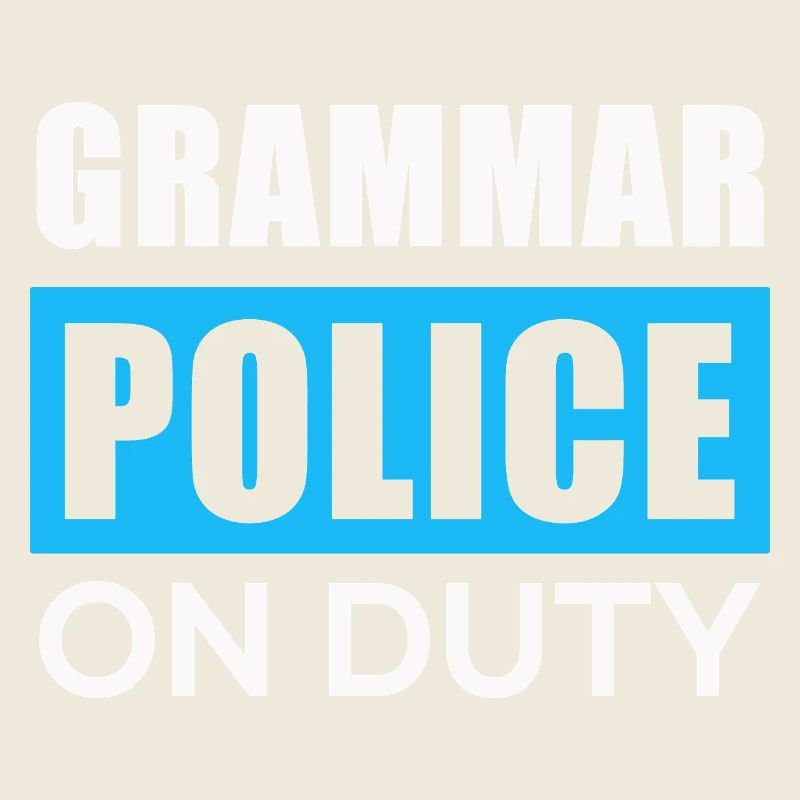 Grammatikpolizei im Einsatz