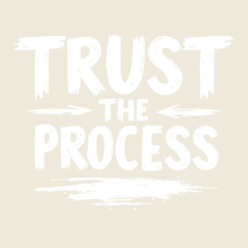 Faites confiance au processus : Lettrage avec graphisme flèche