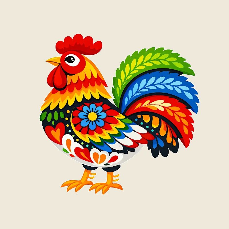 Farbenfrohe Kugut im Volksstil