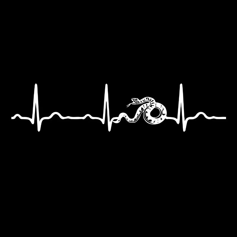 ECG HEARTBEAT SNAKE Blanc