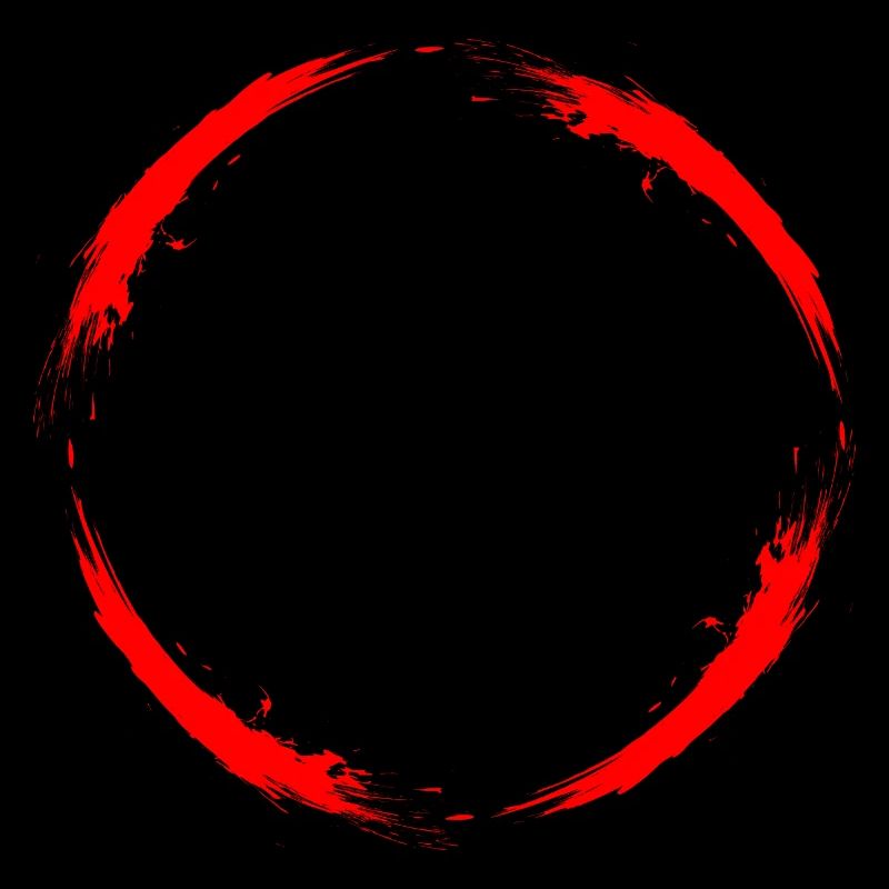 Circle Design Red Ring Vector Colored Brush