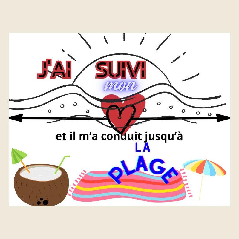 Beach and colorful coconut tree quotes