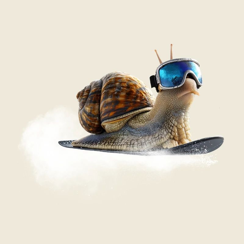 Plus cool que le reste, l’escargot de snowboard.