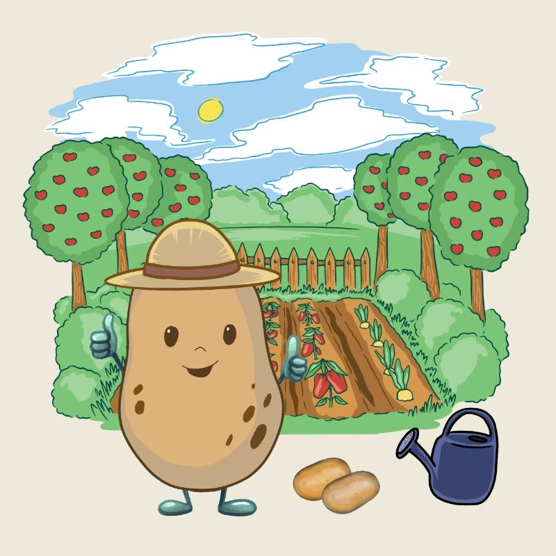 Potato Farmer Vegetable Garden Potatoes Farmer
