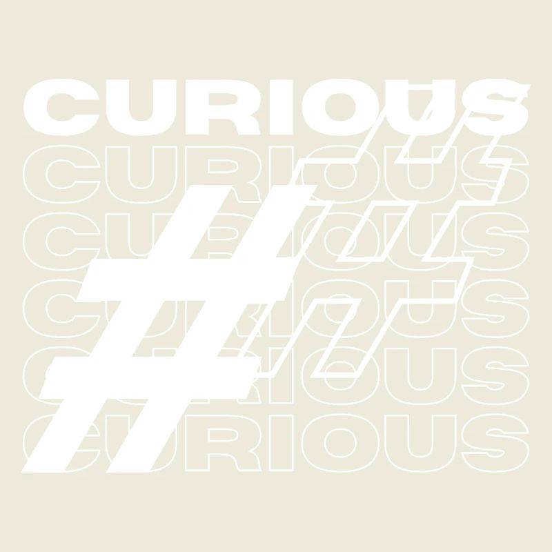 Curious Hashtag Typography