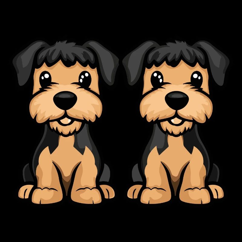 Airedale Terrier Hund Comic