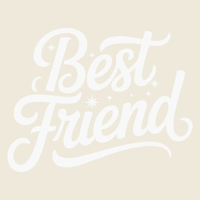 Bester Freund handgeschriebene Typografie