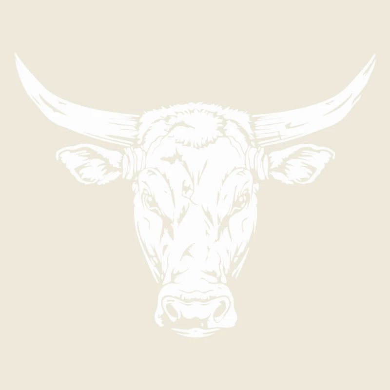 Conception de la silhouette de la tête de taureau