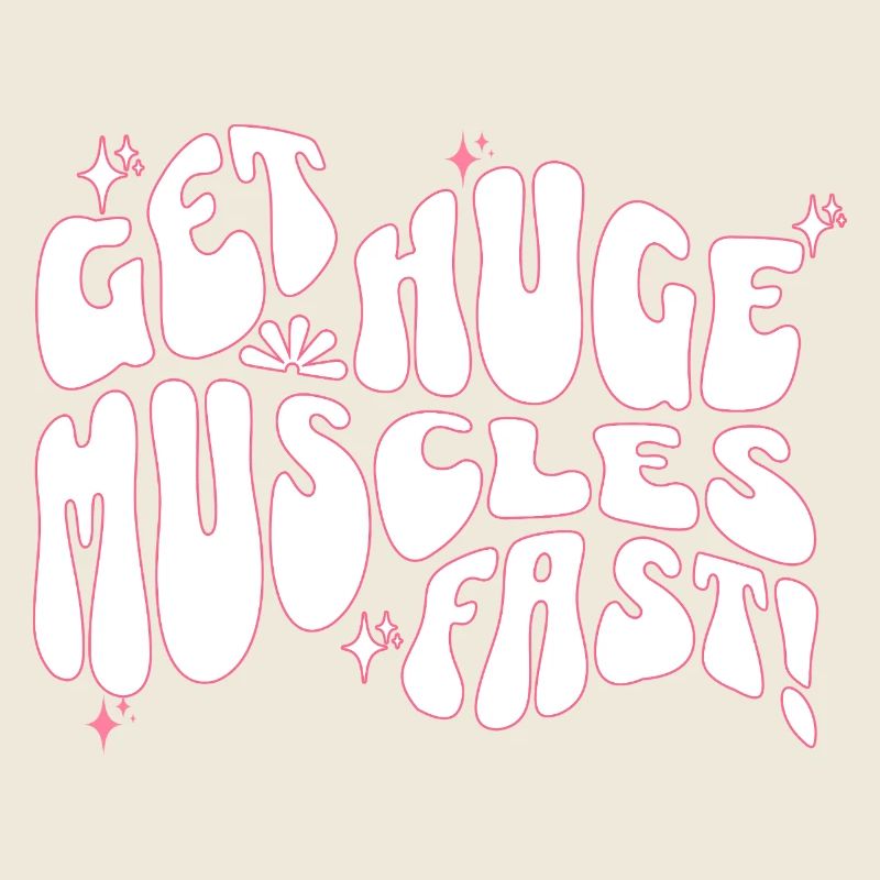 Big Muscles Fun Slogan Design