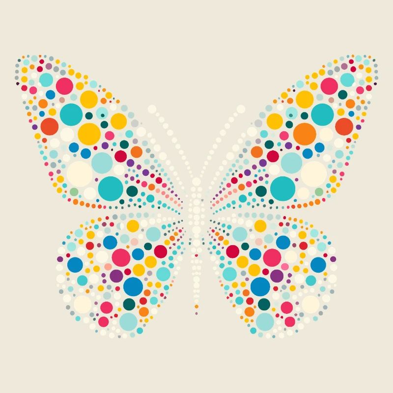 Fleckiger Polka Dot Mosaik Schmetterling