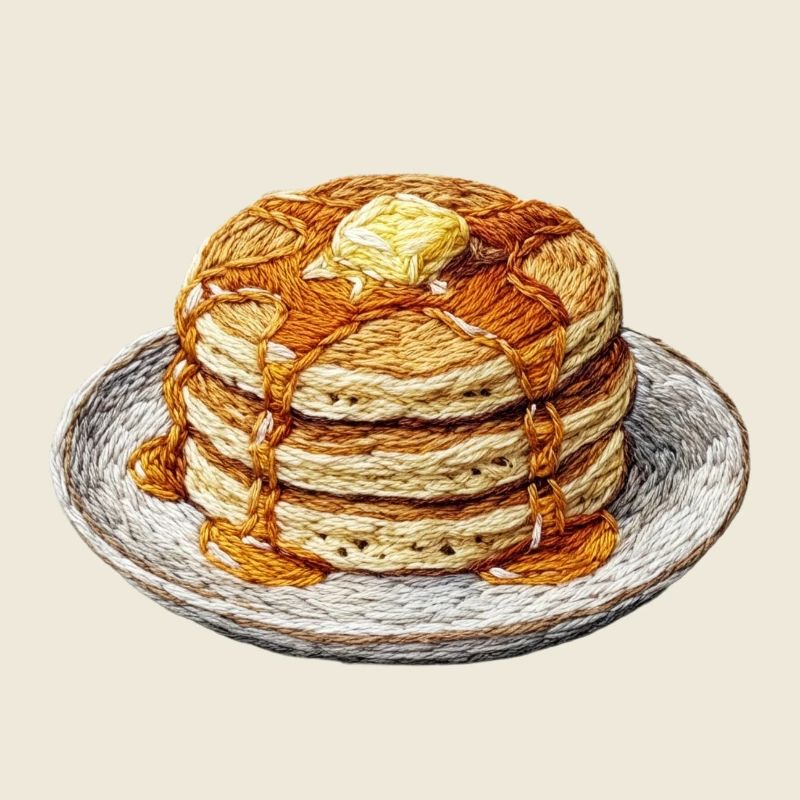 Pancakes américaines brodées – (Imprimé)