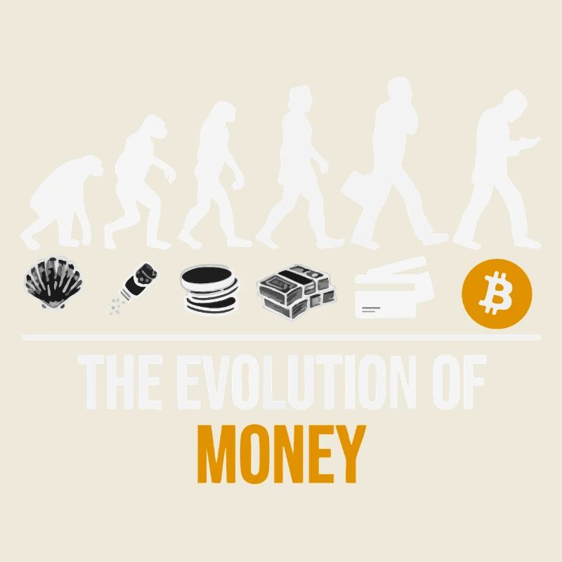T-shirts Bitcoin - T-shirt Crypto - Évolution de l’argent