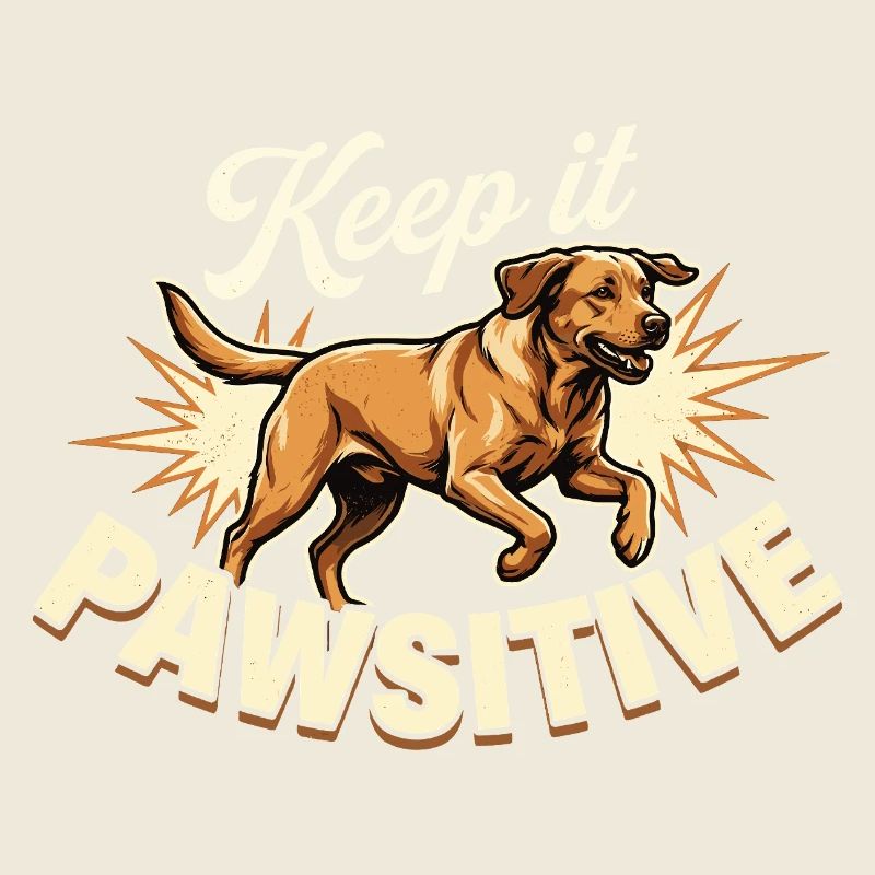 Keep it Pawsitive Foxred Labrador Retro