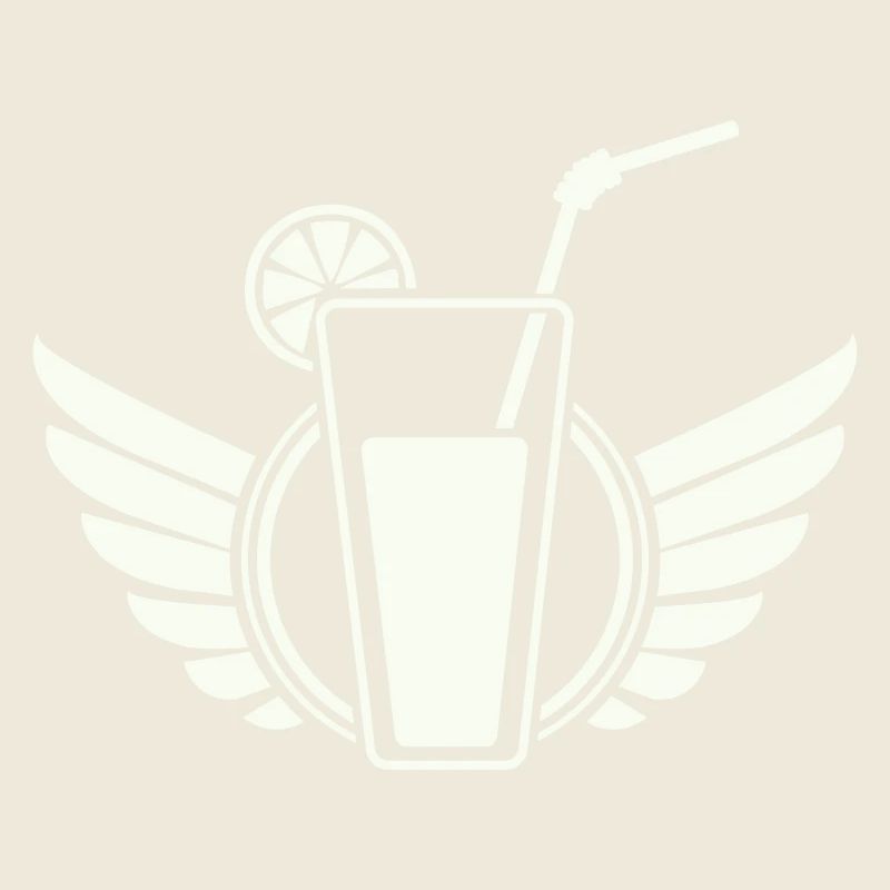 Wing cocktail with lemon slice