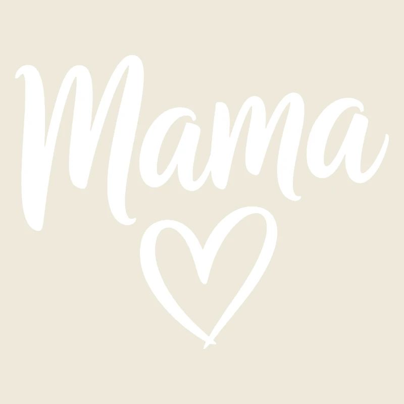 Mama-Liebe-Skript mit Herzmotiv