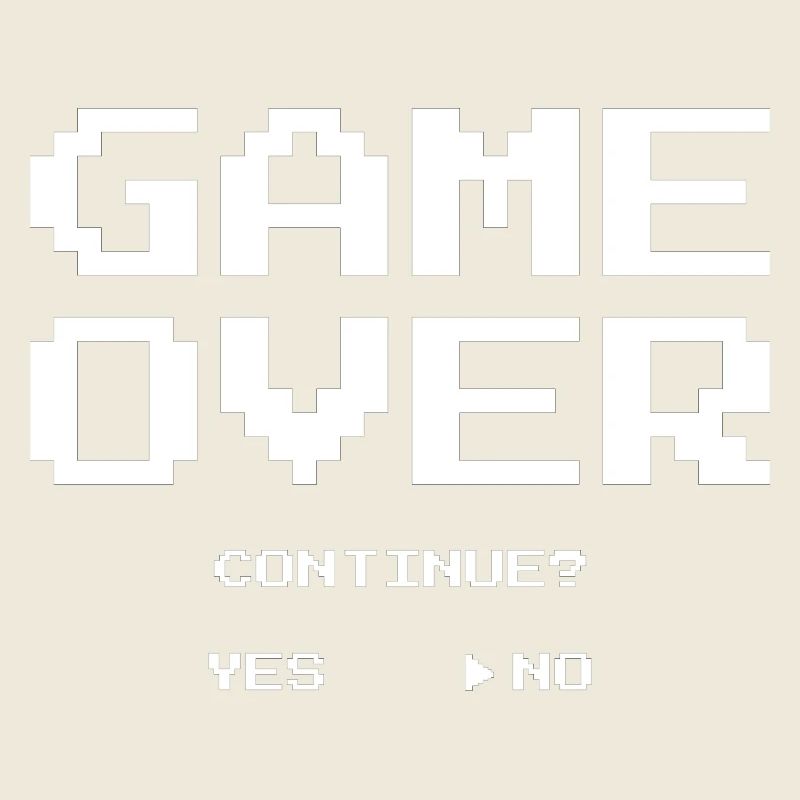 Game Over Continue? Yes No – Funny Gamer Tee