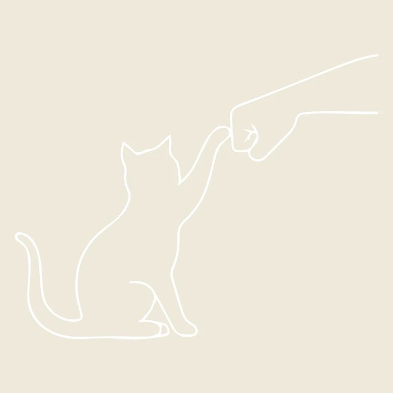 Patte de chat drôle