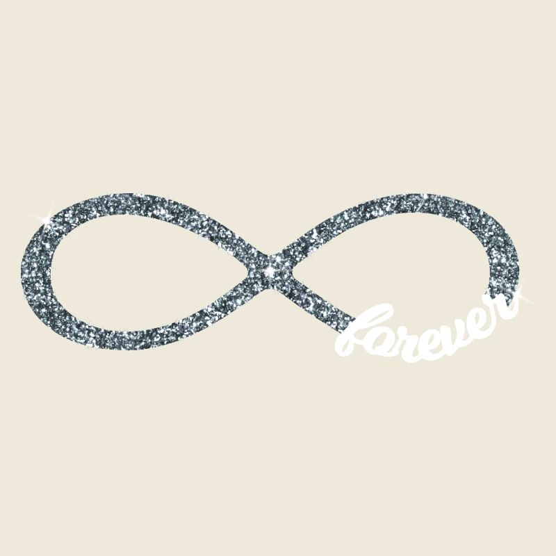 Infinity forever Love Unendlichkeit silber Glitzer