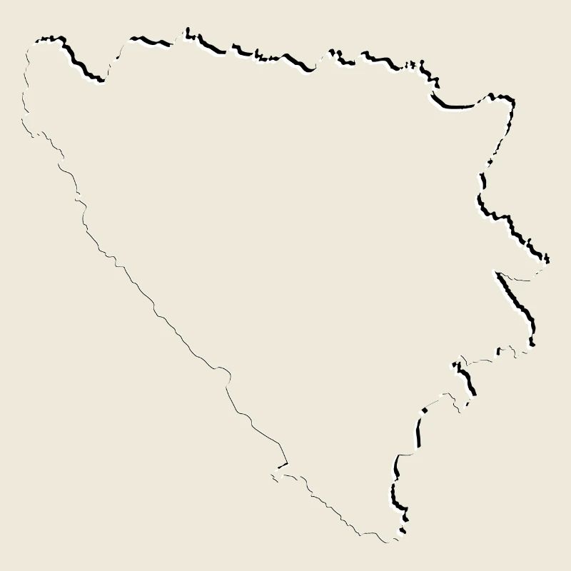 Carte de la Bosnie comme plan