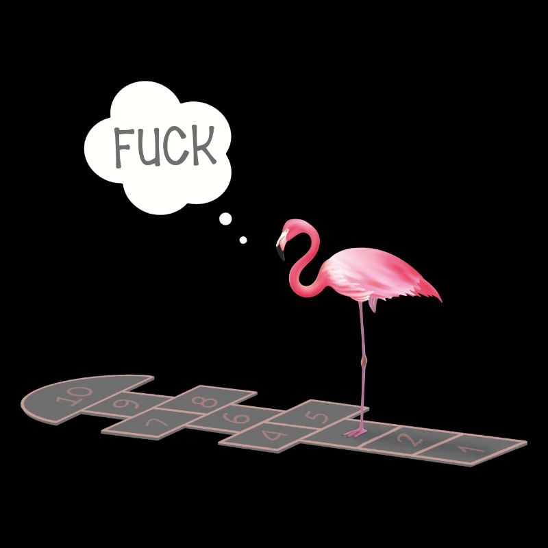 Flamant rose avec un problème