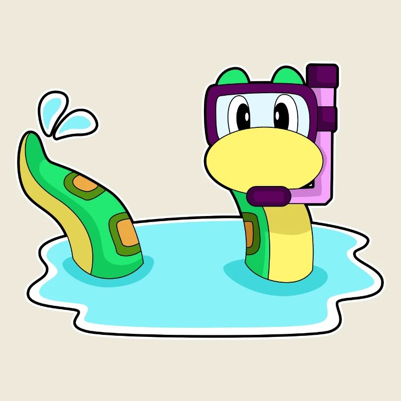 Snake Diver Snorkel Diving