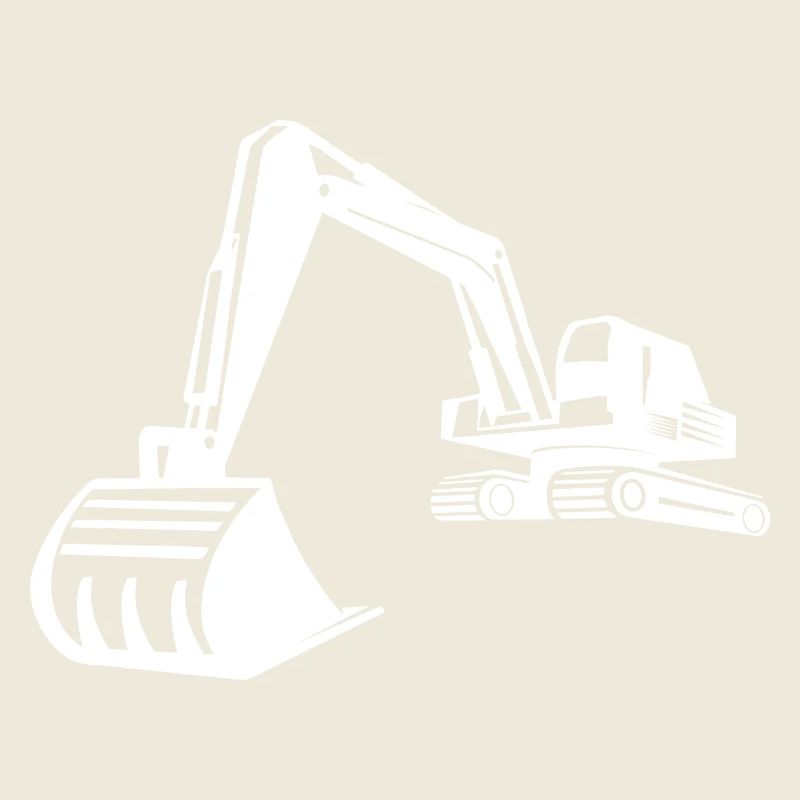 Excavator Silhouette, Precise Design for
