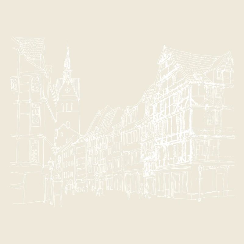 Stadtskizze Linie Kunst Straßenszene