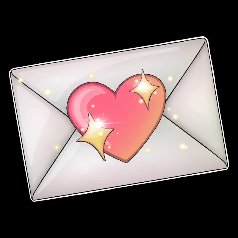Coeur dans l’enveloppe Illustration romantique