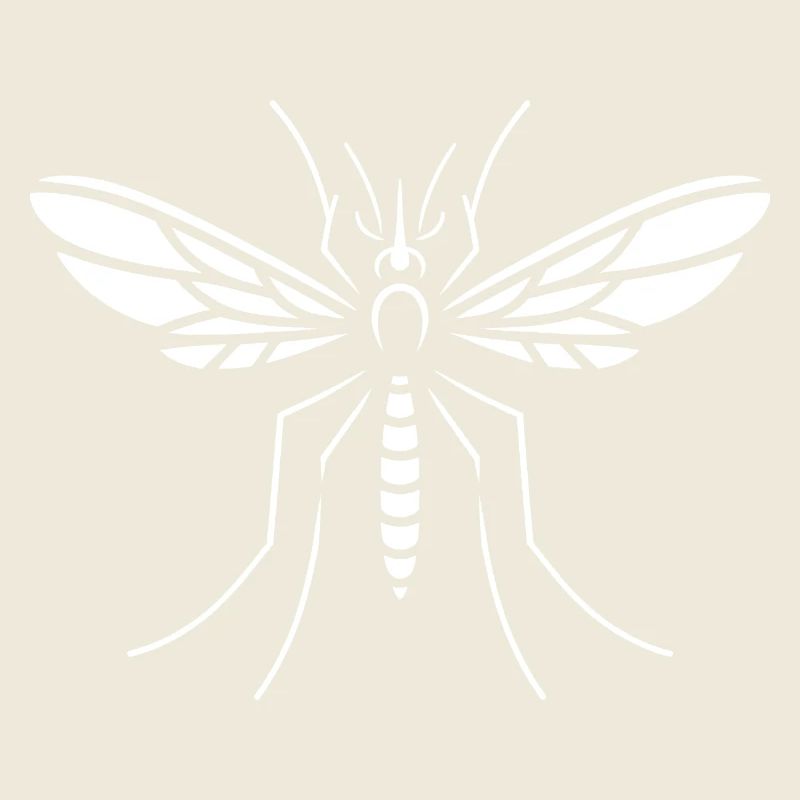 Conception minimaliste de silhouette d’insecte moustique