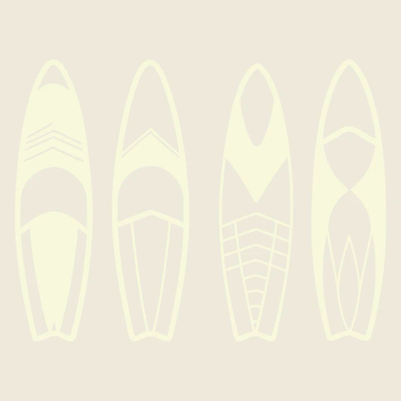 Planches de Surf Abstraites Minimalistes