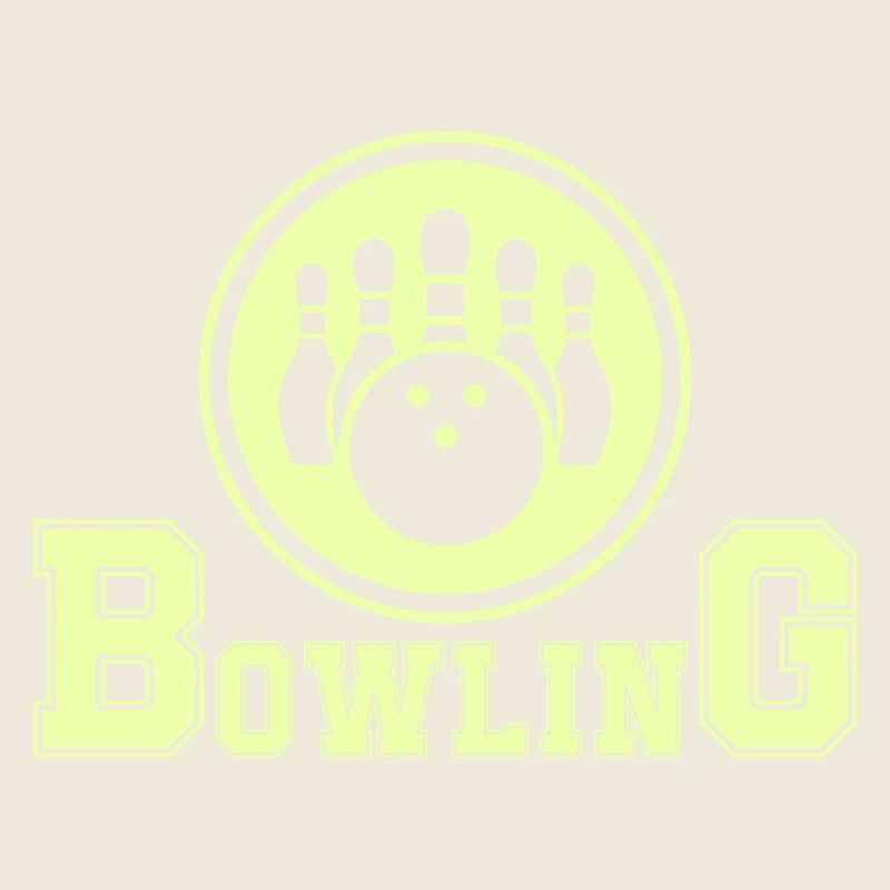 Design de bowling rétro en vert fluo