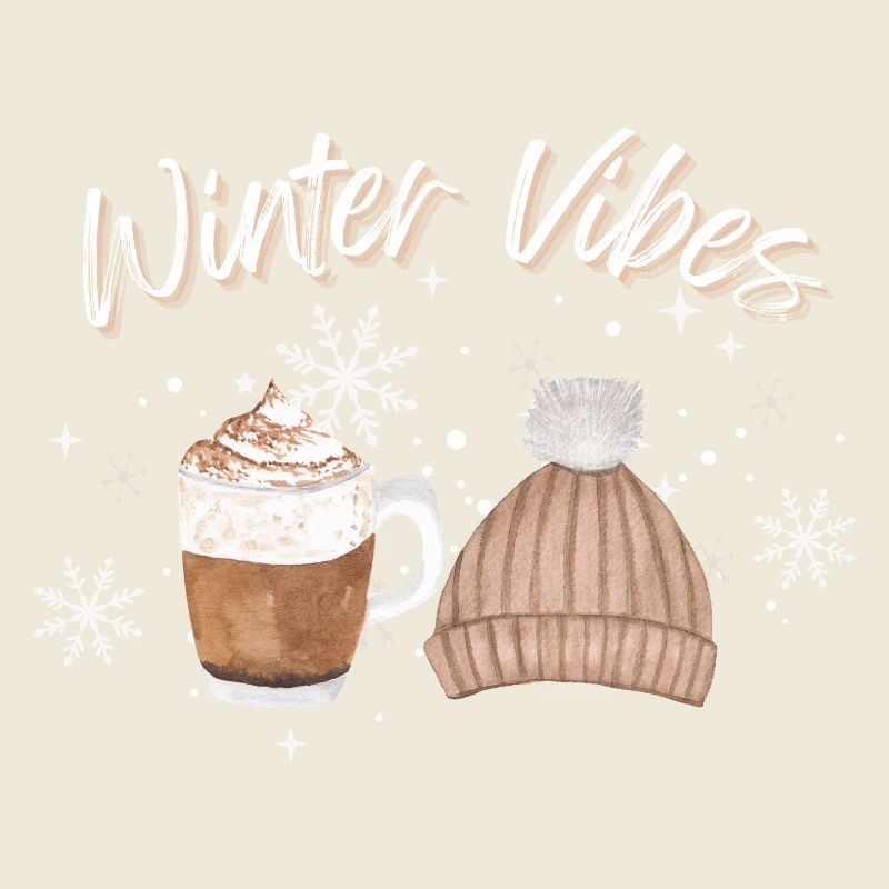 Winter Vibes Snowflake Hat Mug