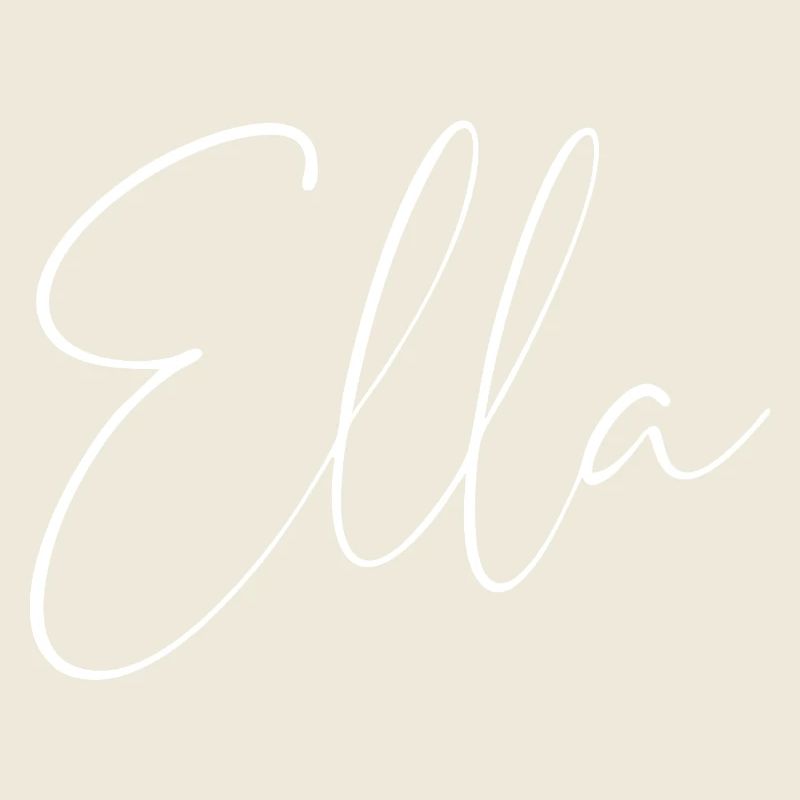 Ella / Conception du nom de l’écriture manuscrite (Blanc)
