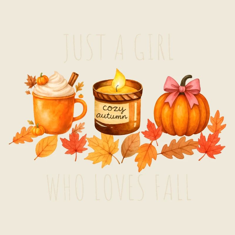 Nur ein Mädchen das Herbst liebt