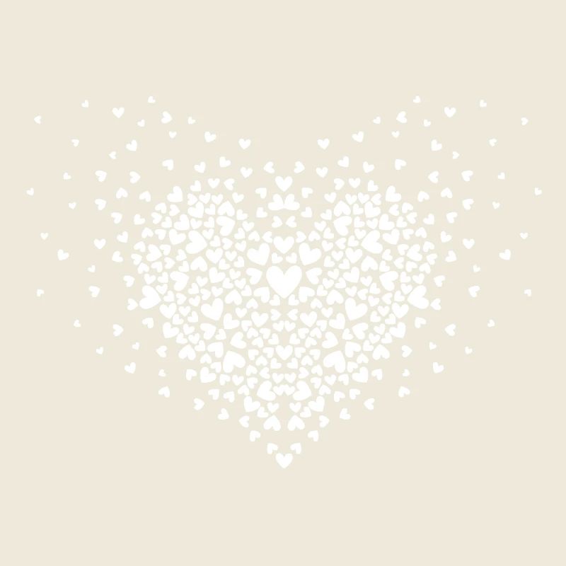 Herz Explosion weiß