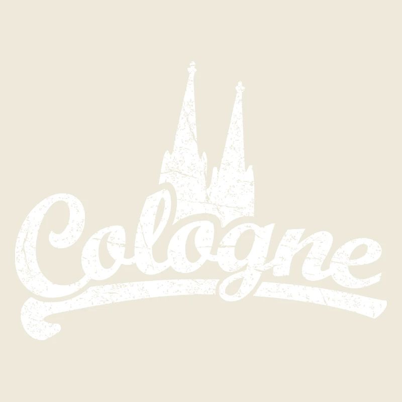 Cologne Classic Köln mit Kölner Dom (Vintage/Weiß)