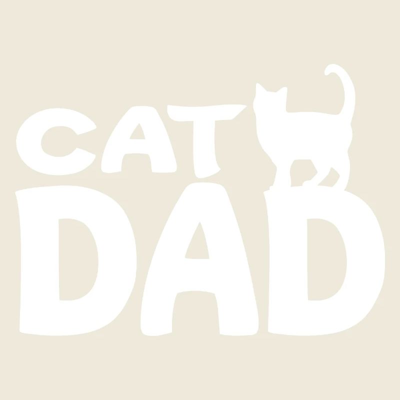 Papa Chat Silhouette Blanc