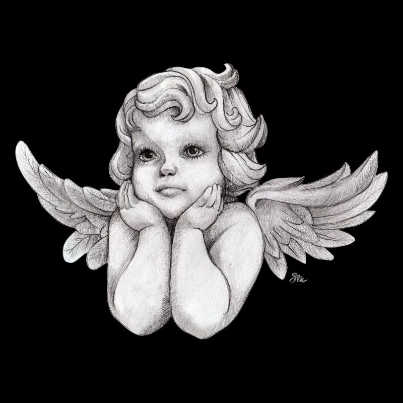 Little dreamy angel cherub
