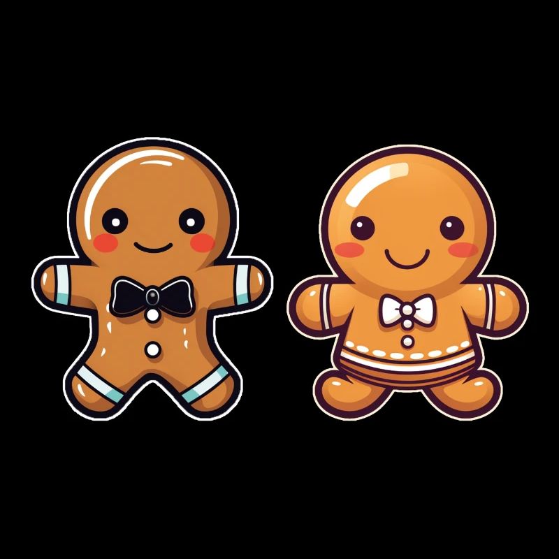 Gingerbread woman and gingerbread man