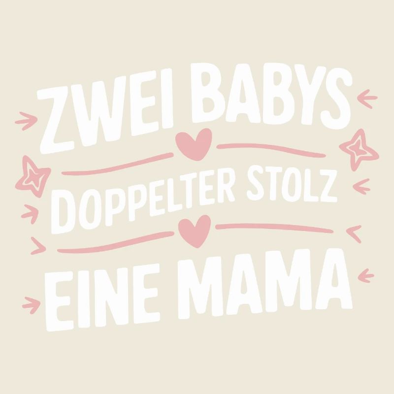 Zwei Babys doppelter stolz eine Mama