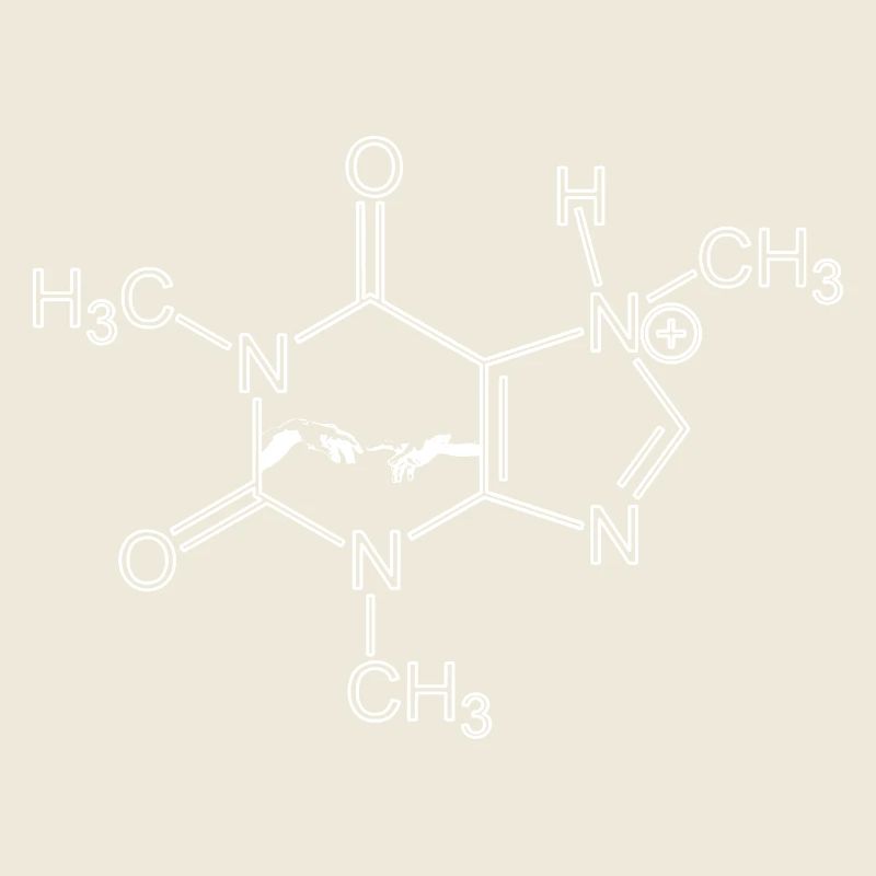 Caffeine molecule – energy to attract