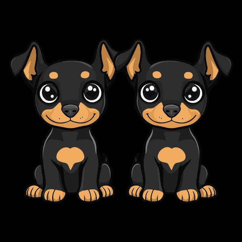 Bande dessinée de chien doberman