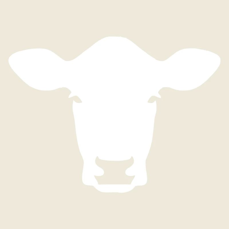 Kuh Farm Tier Kopf Silhouette Icon Vektor 